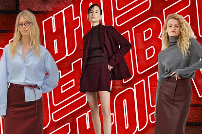 С чем носить бордовую юбку: 5 удачных сочетаний