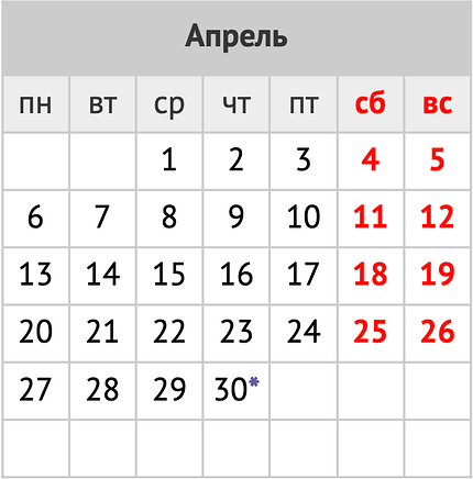 Праздники и праздничные выходные в апреле 2026 года: календарь событий