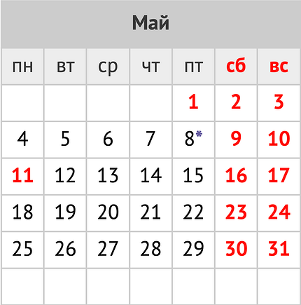 Праздники и праздничные выходные в мае 2026 года: календарь событий